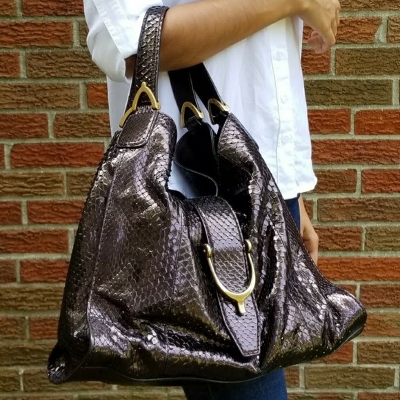 Gucci Soft Stirrup Python Medium Purple To… - Picture 6 of 6